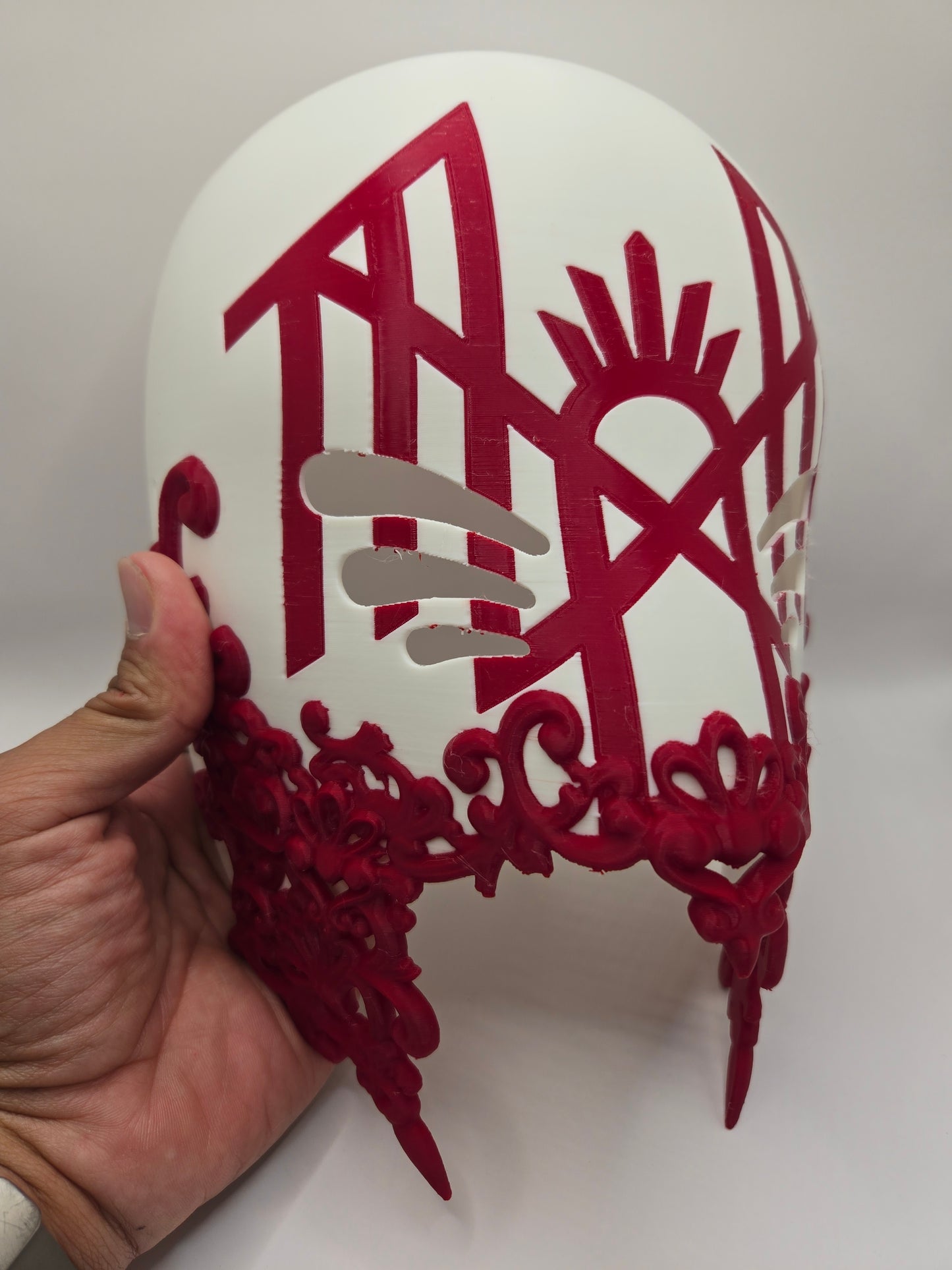 Wearable 3D Printed Vessel Sleep Token Inspired Mask