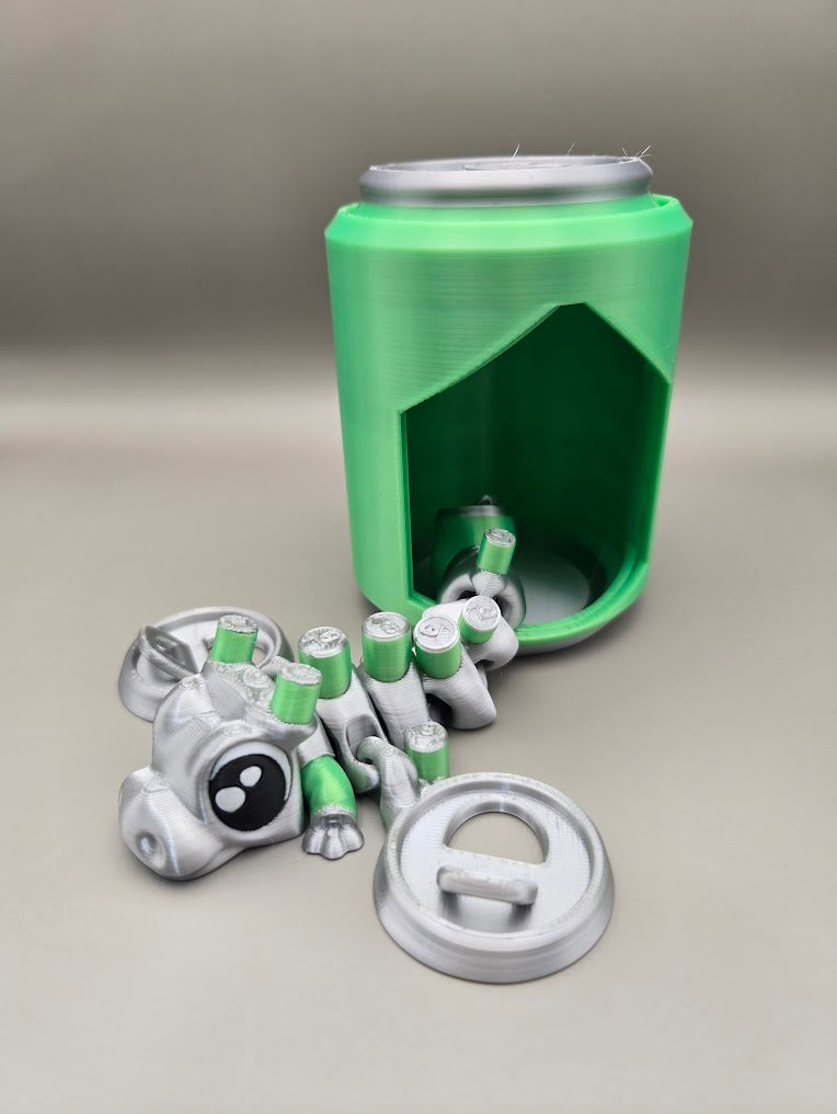 Soda Can Pop Dragon Articulated 3D Printed