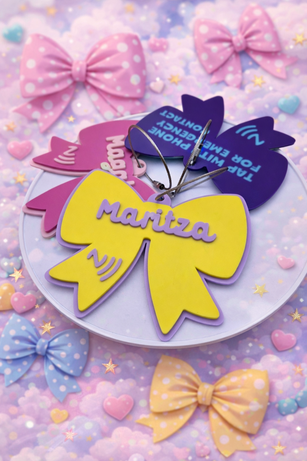 Backpack Tag NFC Enabled 3D Printed Emergency Contact Customizable