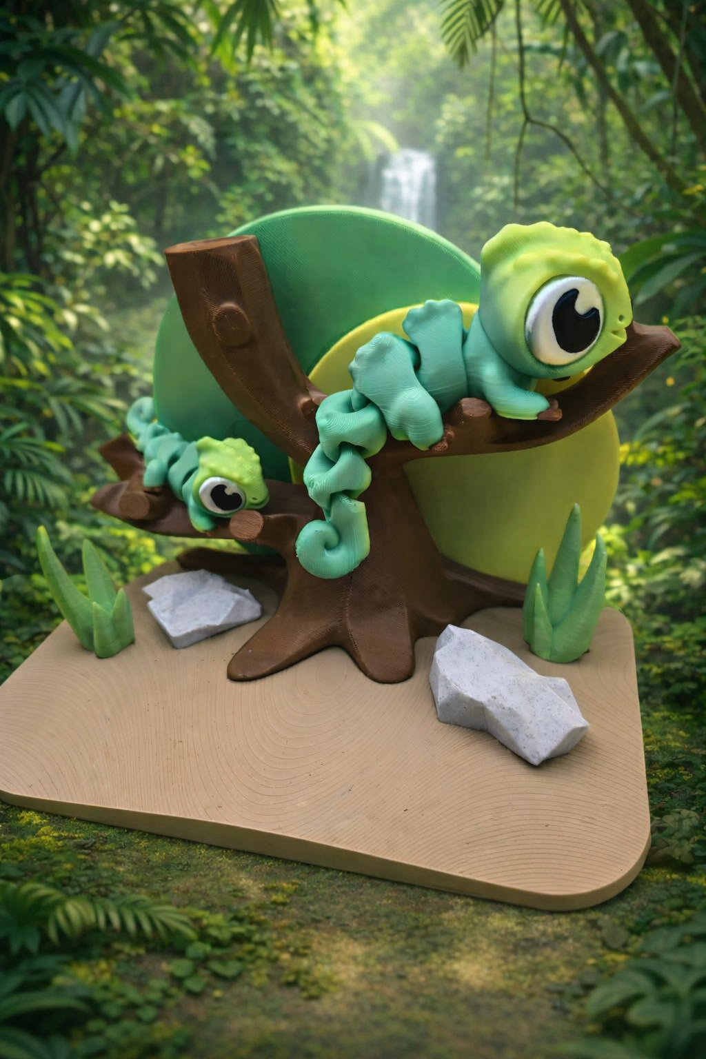 Chameleon Toy Set - Adorable and Articulated 3D Printed