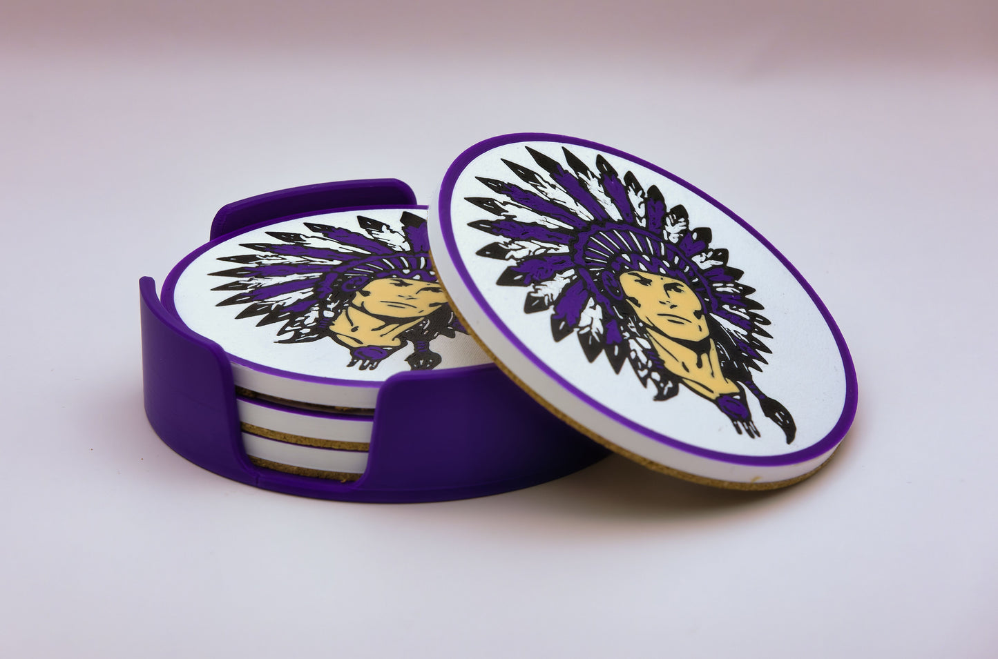 Custom 3D Printed Drink Coaster Set of 4