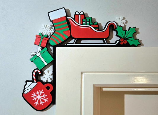 3D Printed Christmas Door Corner Decor